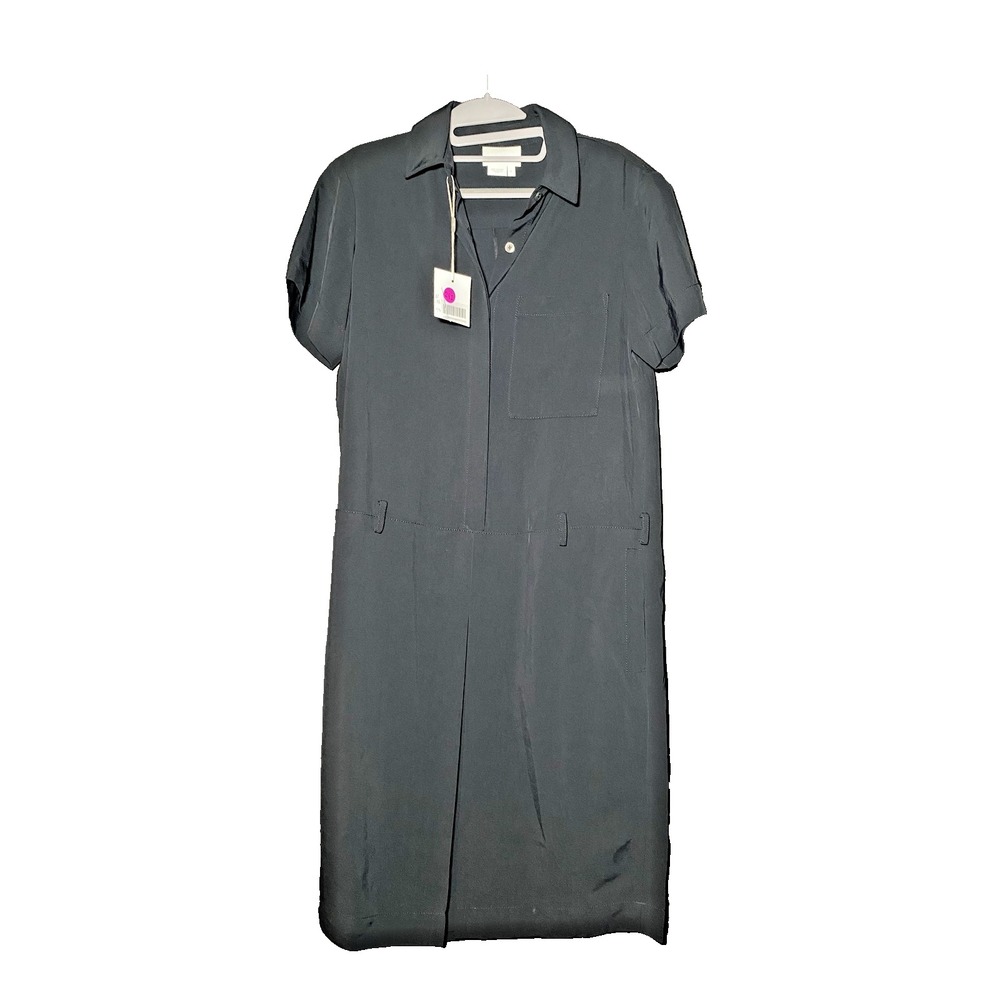 DKNY‎ Women's Black Short-Sleeve Collared Button-Down Dress – Size P/XS – NWT